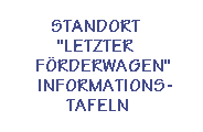 Standort „Letzter Förderwagen“ Informationstafeln (Teil 1)